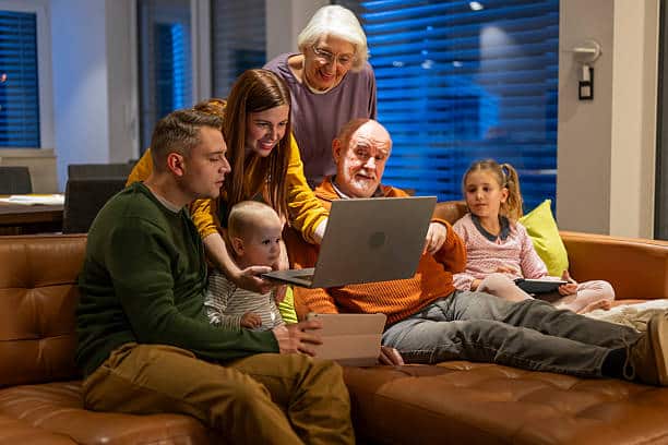 Durham couple reviewing trust and estate planning documents together