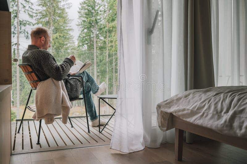 Peaceful client confident in their completed estate plan