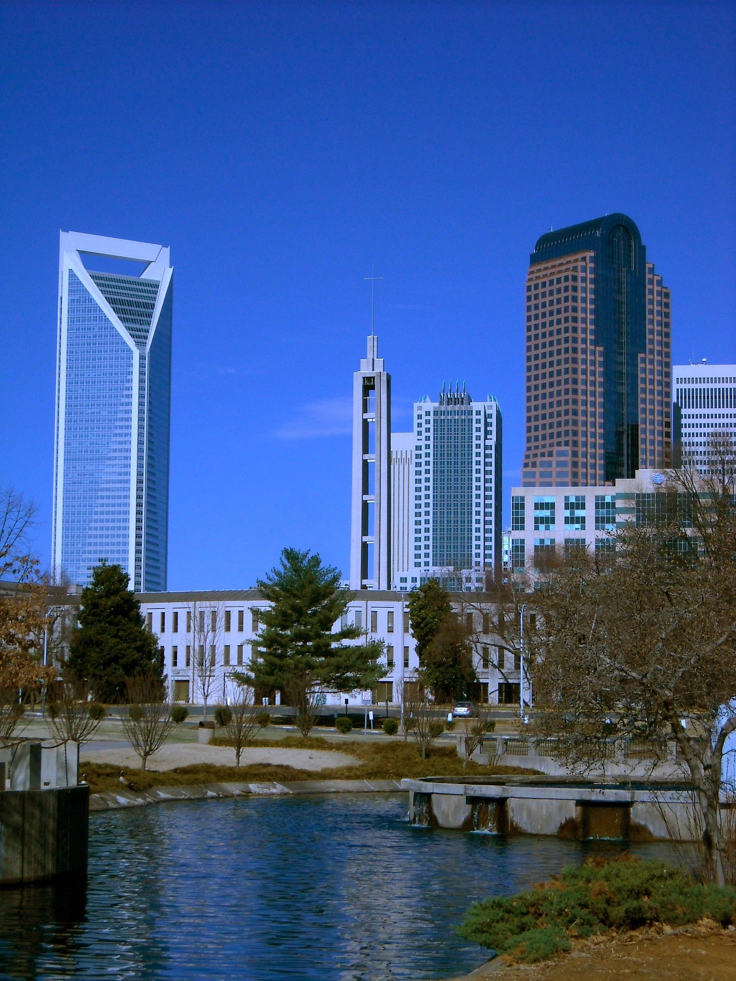 Charlotte city skyline with modern skyscrapers