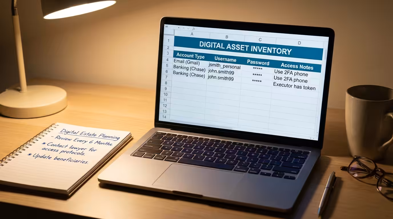 Smartphone showing cryptocurrency portfolio for digital asset estate planning